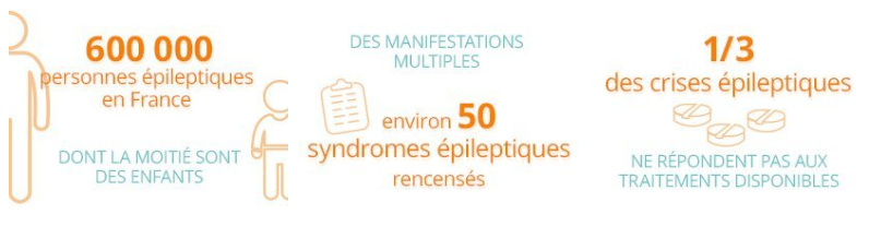 600 000 personnes épileptiques en France dont la moitié sont des enfants. Un tiers des crises épileptiques ne répondent pas aux traitements disponibles.