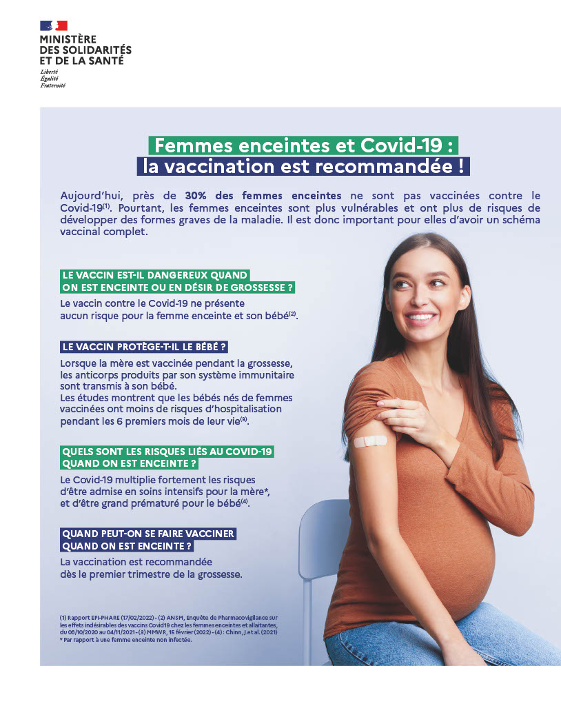 Femmes enceintes et covid19 - la vaccination est recommandée !