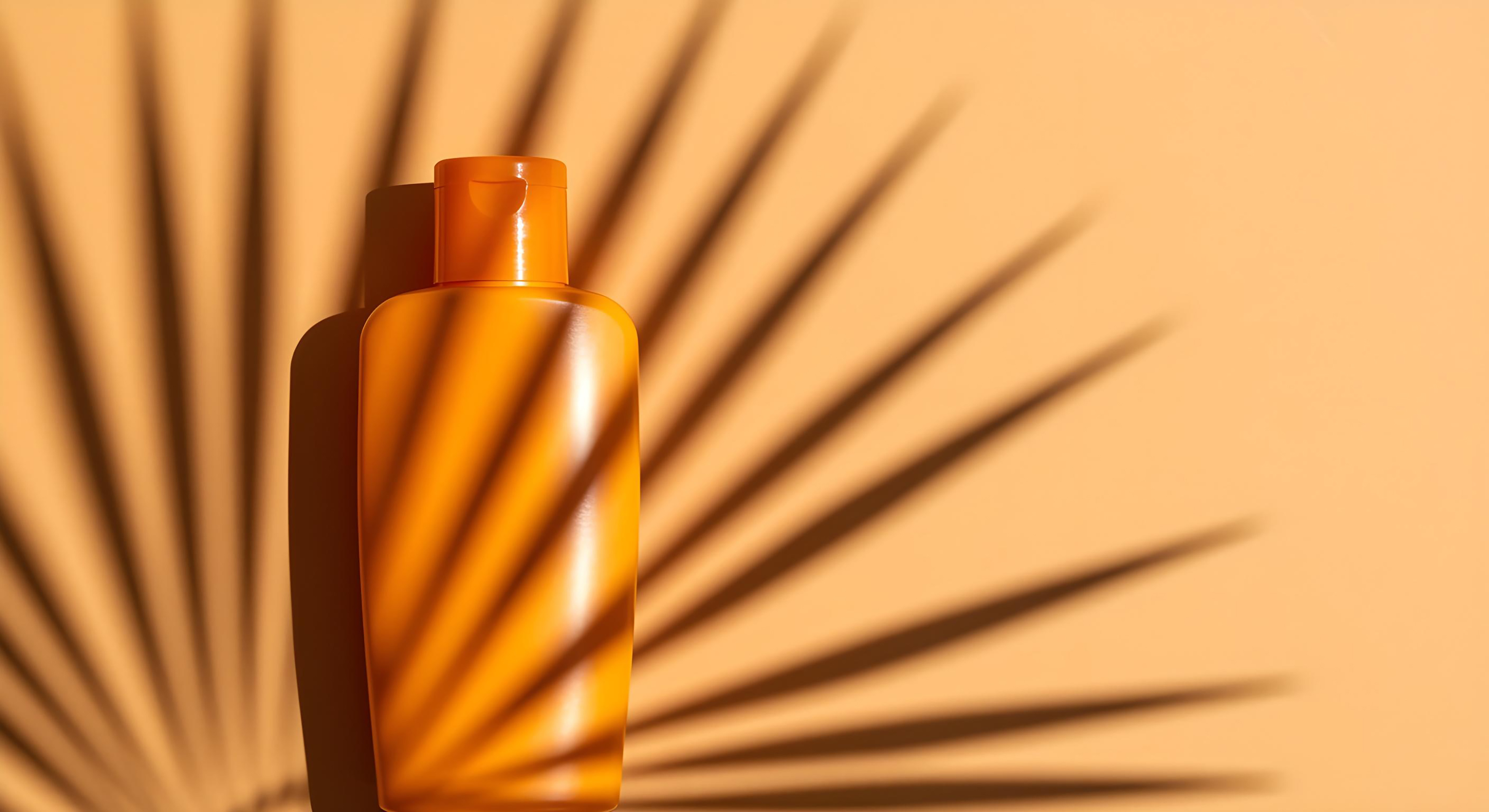 Bouteille de crème solaire